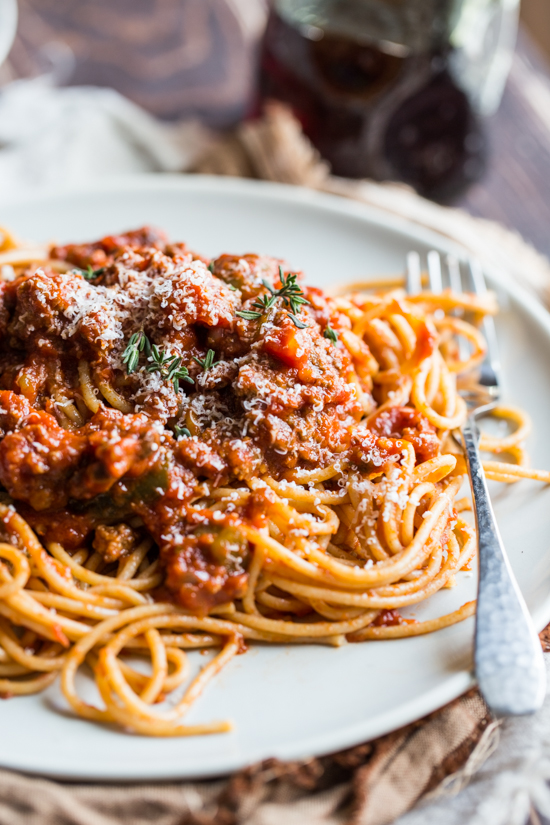 Slow Cooker Spaghetti with Meat Sauce