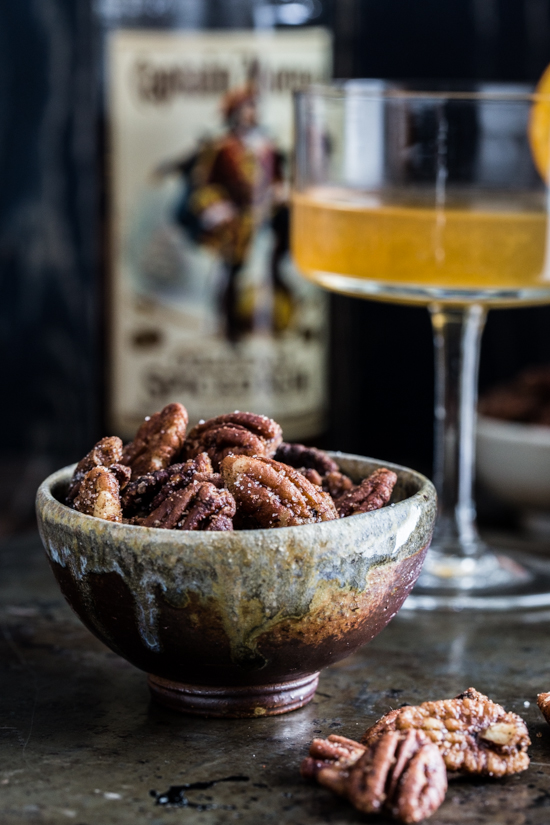 Rum Glazed Pecans #CaptainsTable