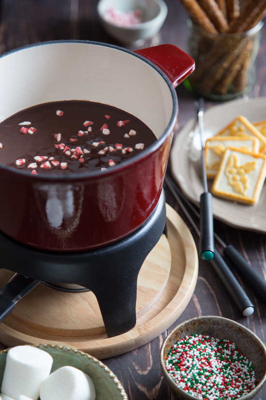 chocolate peppermint fondue-006