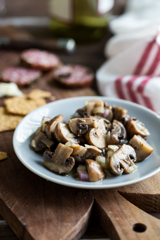 Marinated Mushrooms are perfect for any cheese tray and will please any guest at your holiday party!