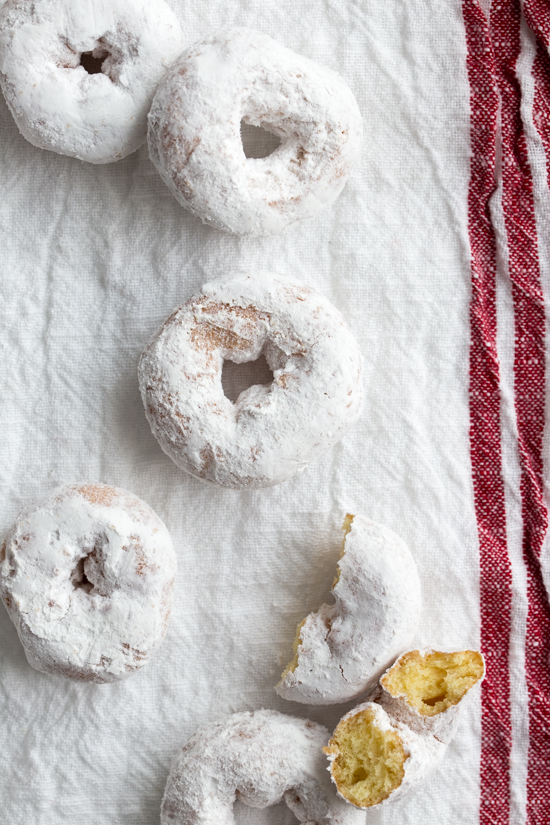 Powdered Sugar Doughnuts by Jelly Toast