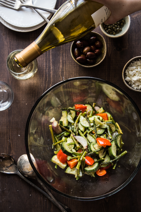 Rotini with Roasted Vegetables and Olives by Jelly Toast