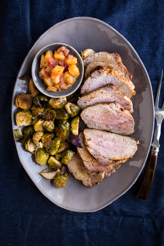 Brined Pork Loin with Pineapple Chutney by Jelly Toast