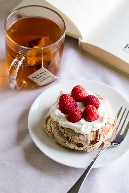 Chocolate Swirl Meringue Nests by Jelly Toast