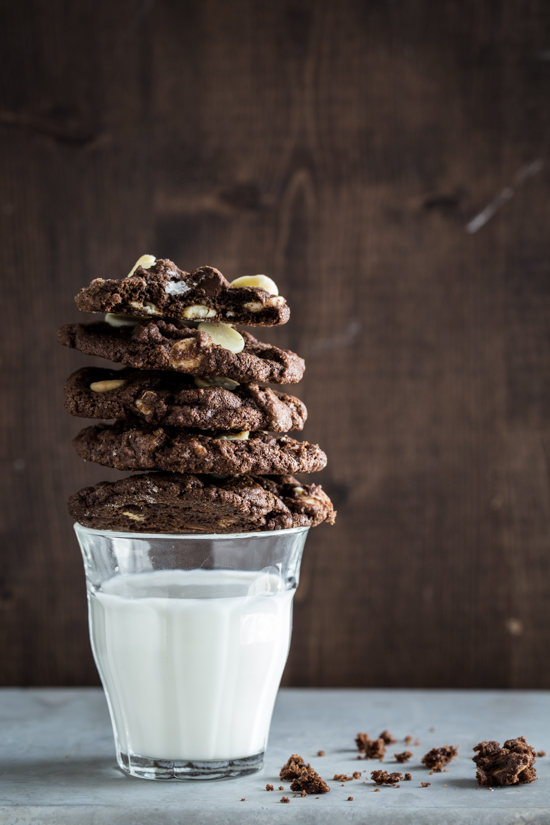 Chocolate White Chocolate Chip Cookies by Jelly Toast