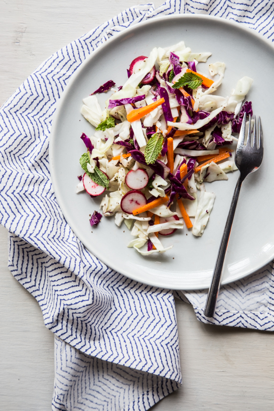 Vegetable Slaw with Mint and Lime by Jelly Toast