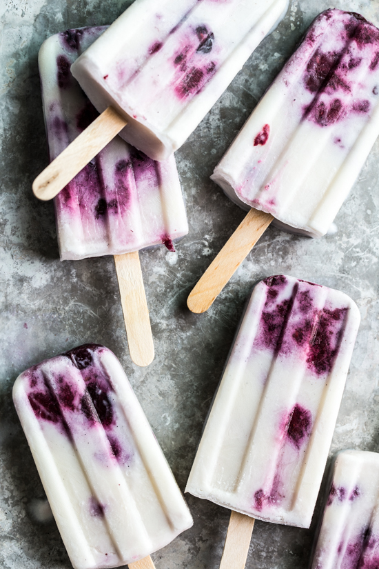 Roasted Berry Goat Cheese Popsicles by Jelly Toast 