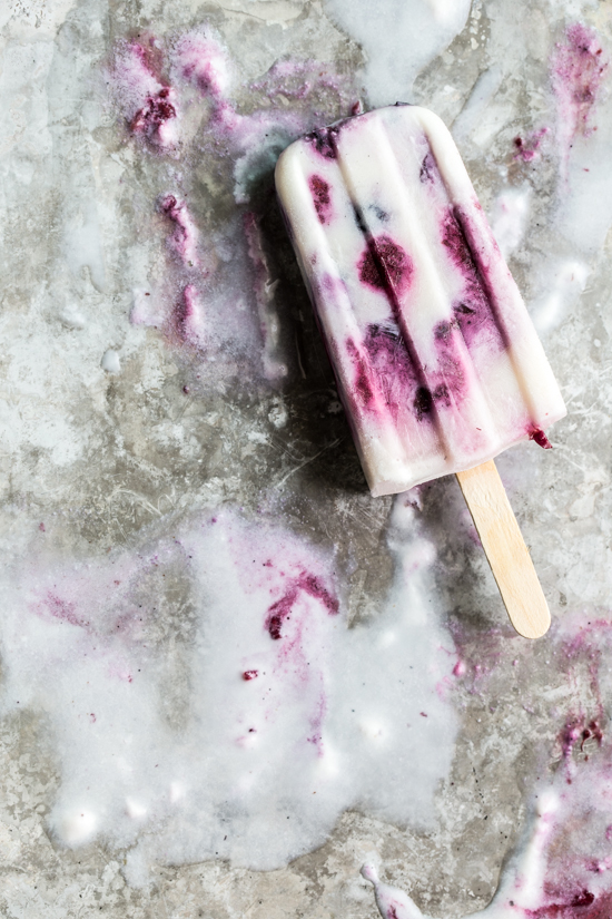 Roasted Berry Goat Cheese Popsicles by Jelly Toast