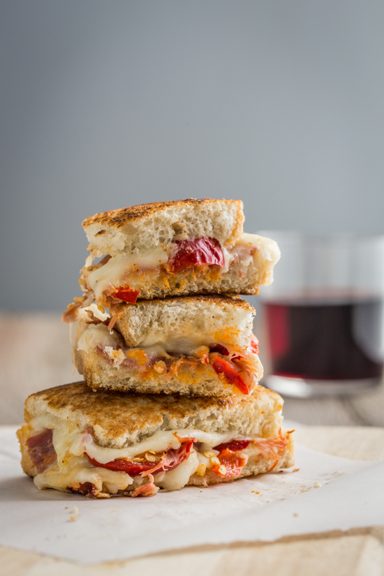 sweet pepper provolone grilled cheese - Jelly Toast