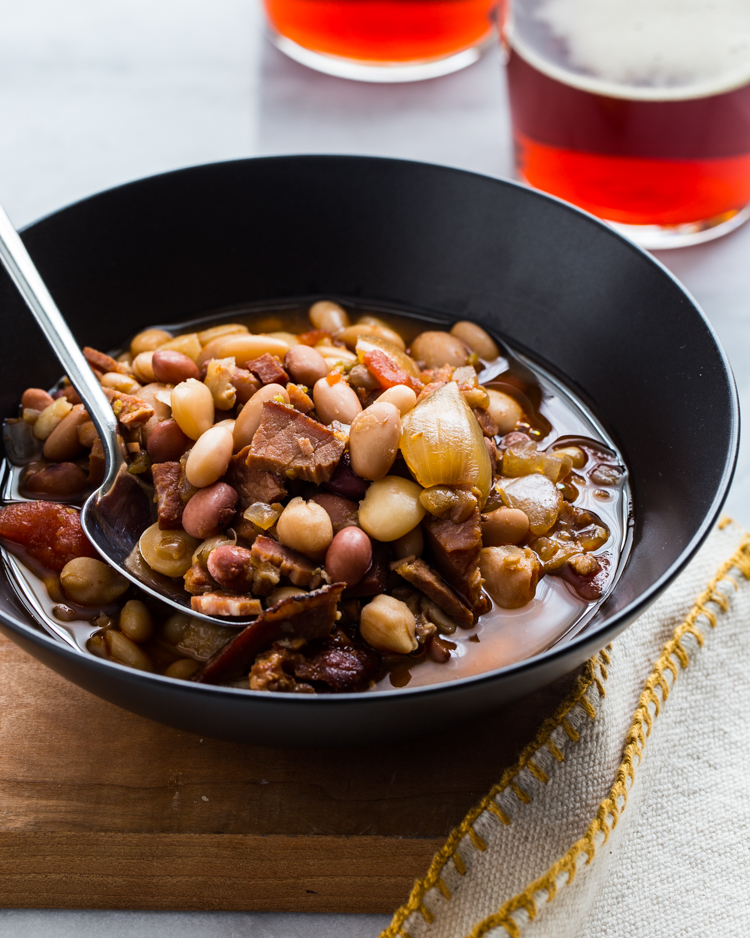 Slow Cooker Ham and Bean Soup - Jelly Toast