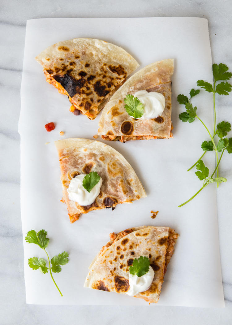 Chicken CousCous Quesadillas | JellyToastBlog.com