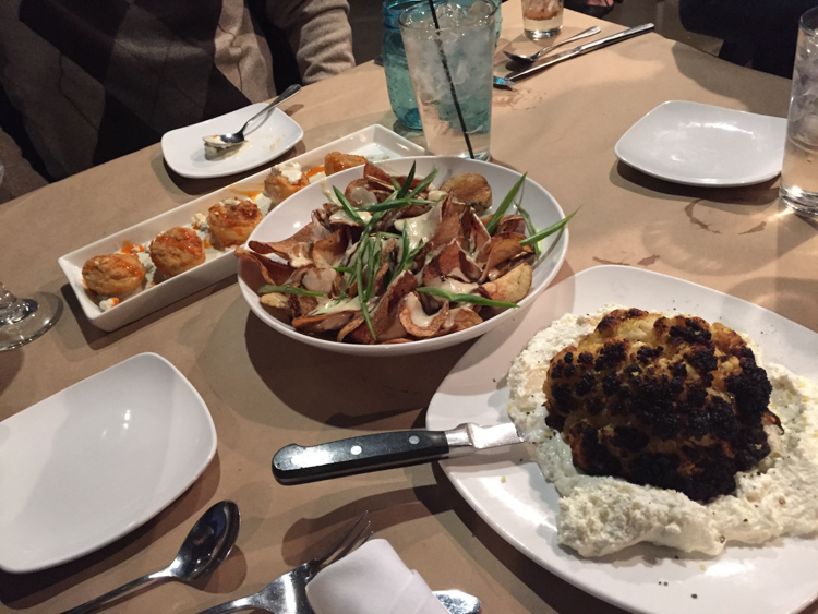 Roasted Cauliflower Toast with Whipped Goat Cheese