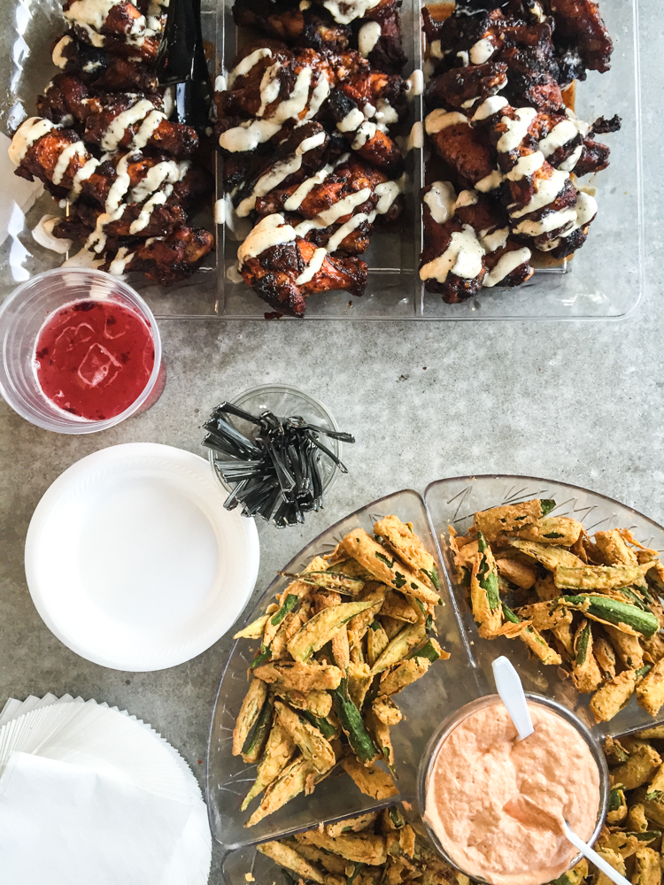 Smoked Wings and Fried Okra | JellyToastBlog.com