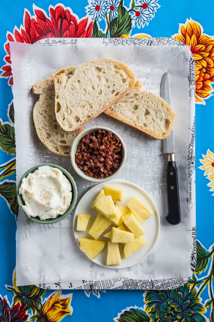 Pineapple Goat Cheese Toast | JellyToastBlog.com