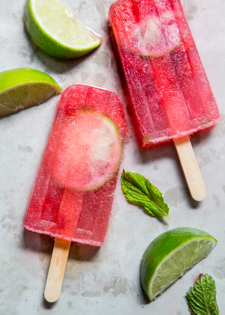 Tart Cherry Mojito PopTails | JellyToastBlog.com