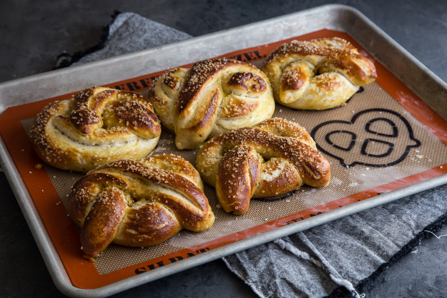 Garlic Herb Baked Pretzels with Cider Cheese Dip | JellyToastBlog.com