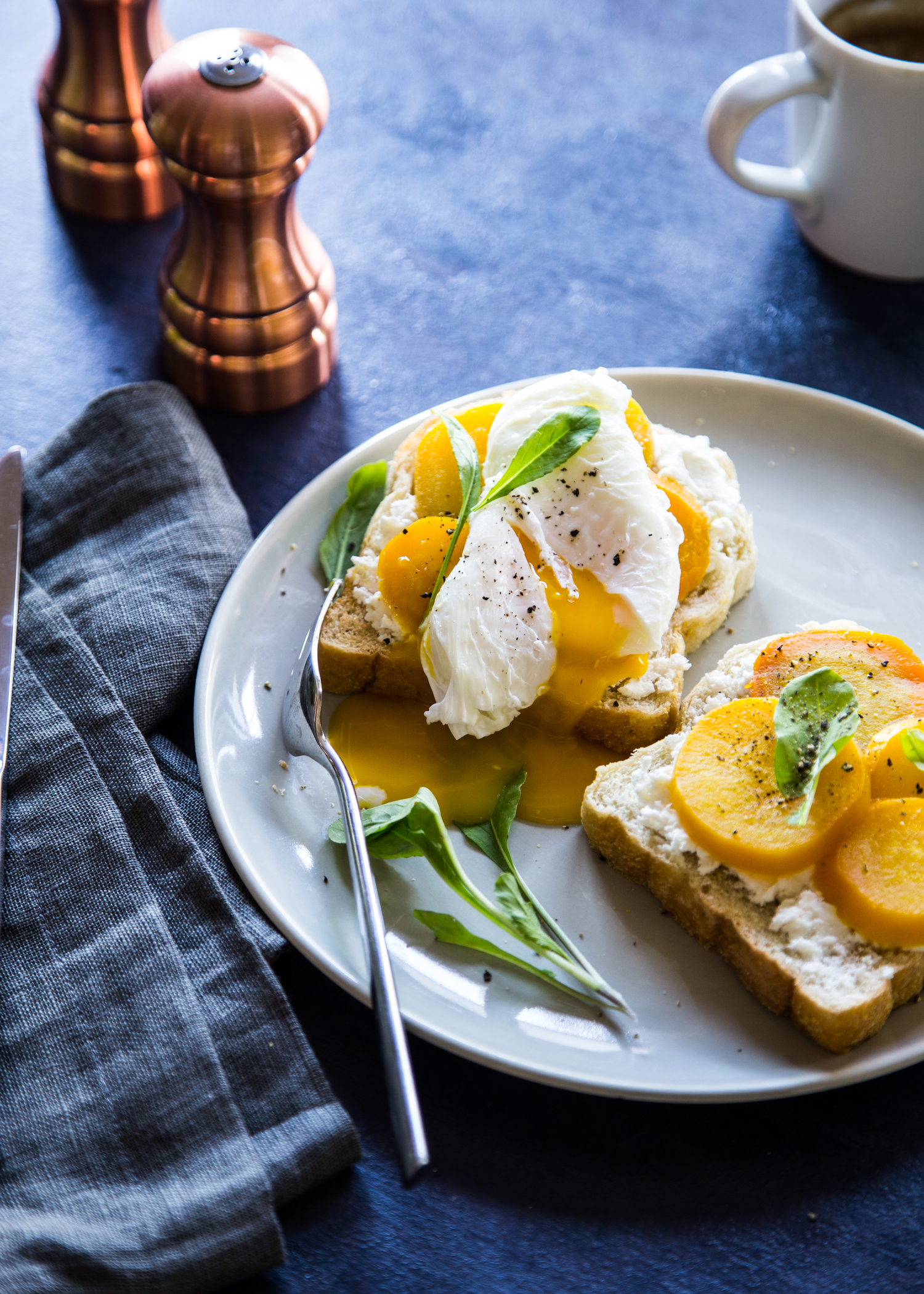 Roasted Beets and Goat Cheese Toast | JellyToastBlog.com