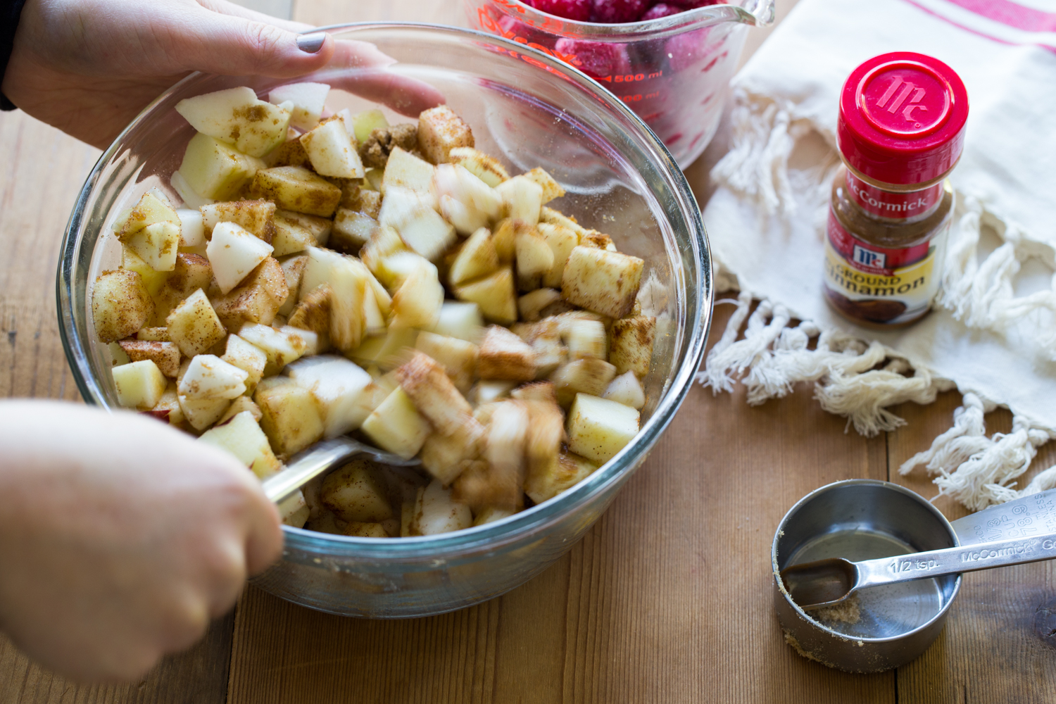 Cherry Apple Crisp | JellyToastBlog.com