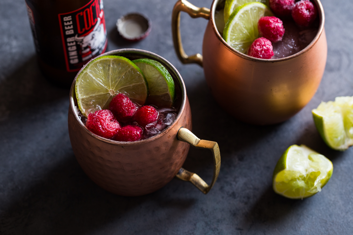 Michigan Mule with tart cherry concentrate, fresh lime, and spicy ginger beer!