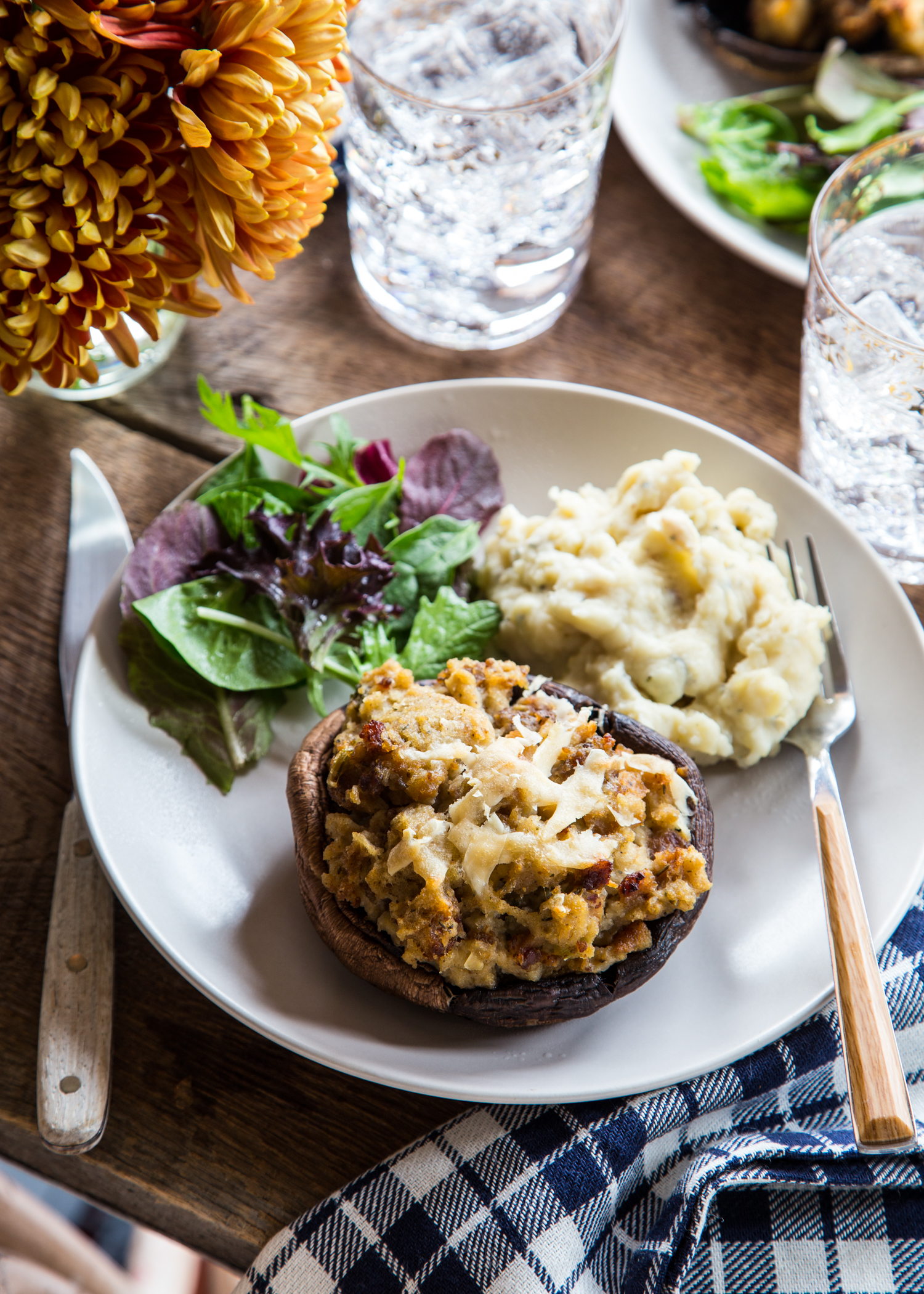 Sausage Stuffed Portabella Mushrooms | JellyToastBlog.com