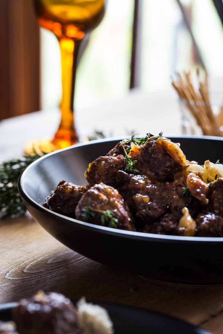 Beef Bourguignon Meatballs - Jelly Toast