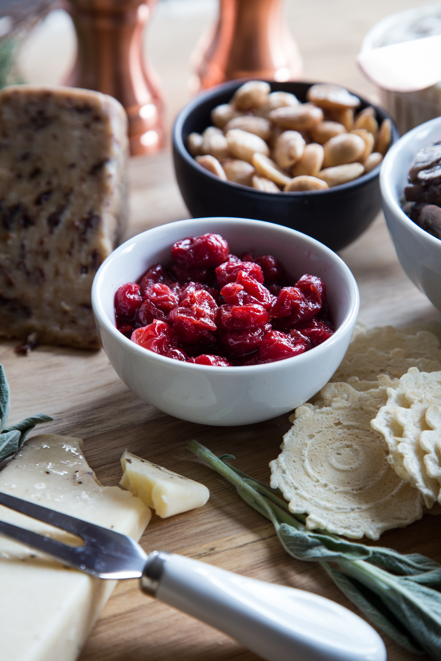 Montmorency Tart Cherry Bourbon Compote is a sweet tart addition to any Holiday Cheese Board!