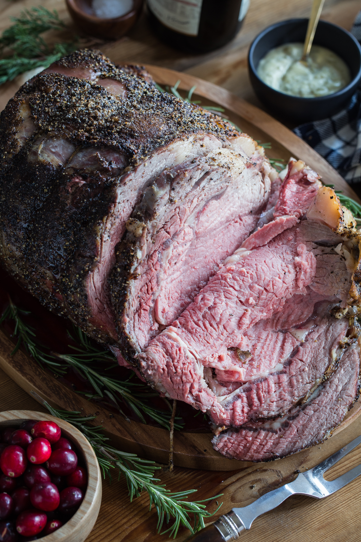 Perfect Pepper and Herb Crusted Prime Rib