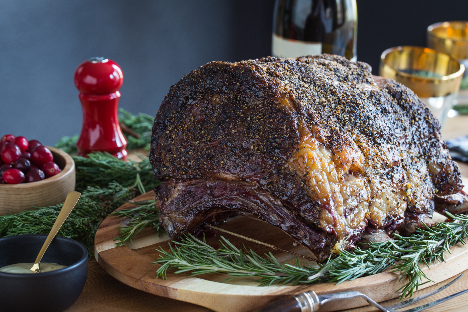 Pepper Crusted Prime Rib Roast | JellyToastBlog.com