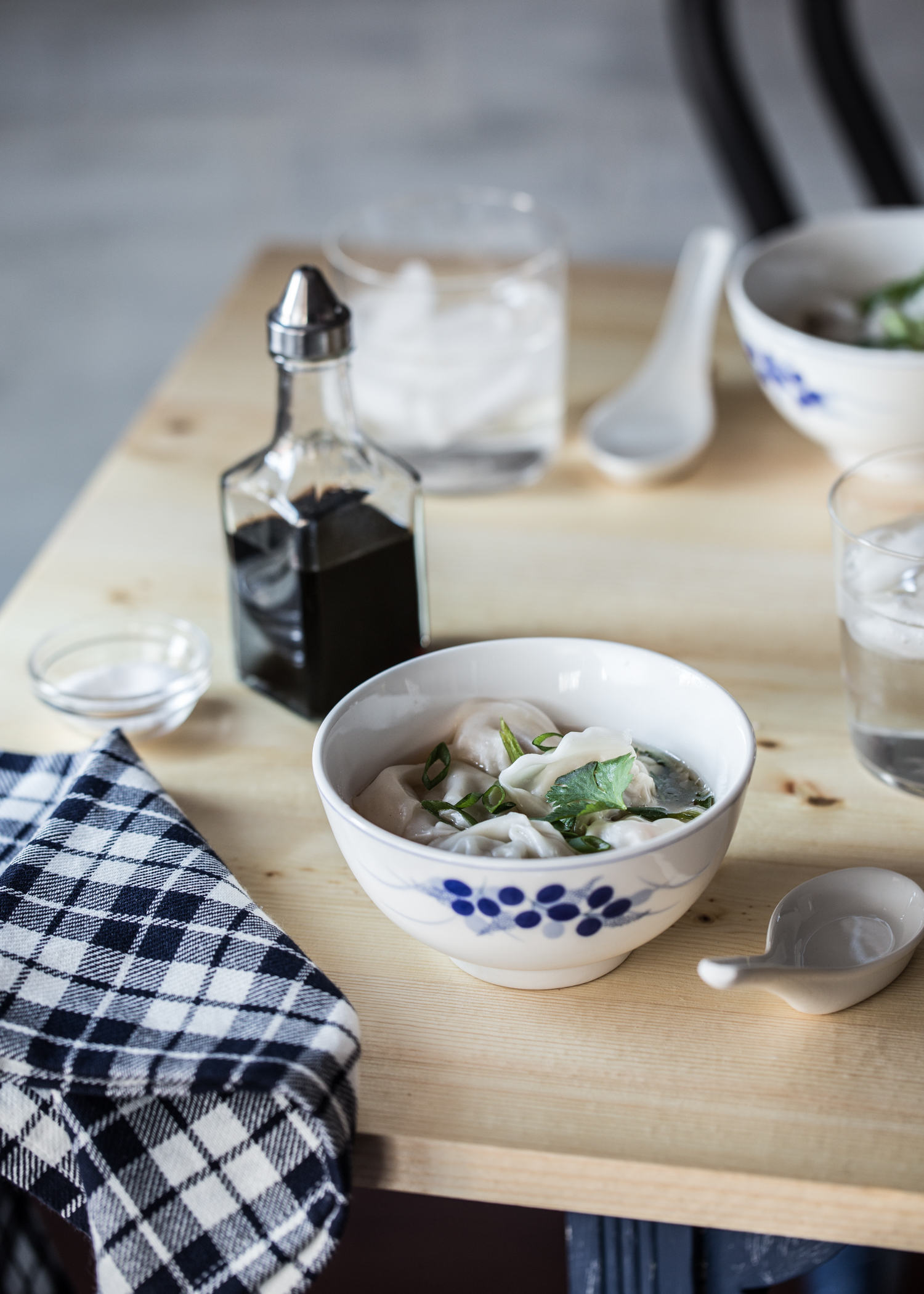 Homemade Wonton Soup with Shanghai Style wonton