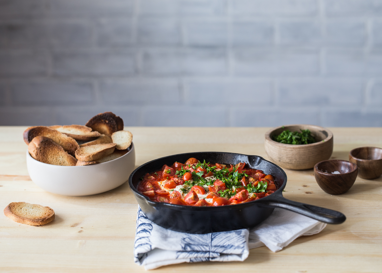 Baked Goat Cheese with Harissa is the perfect snack for any day of the week or party time