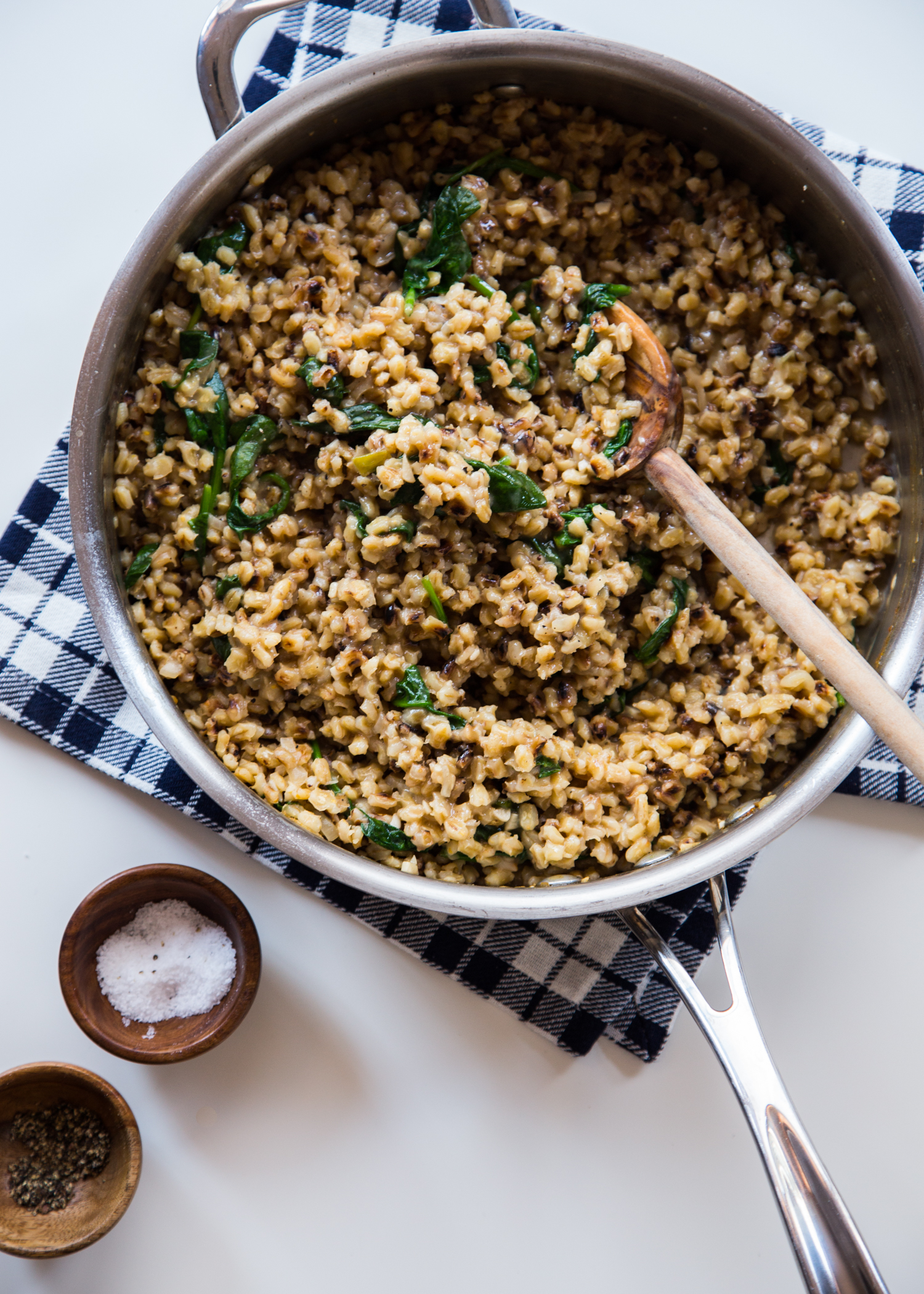 Barley Spinach Risotto