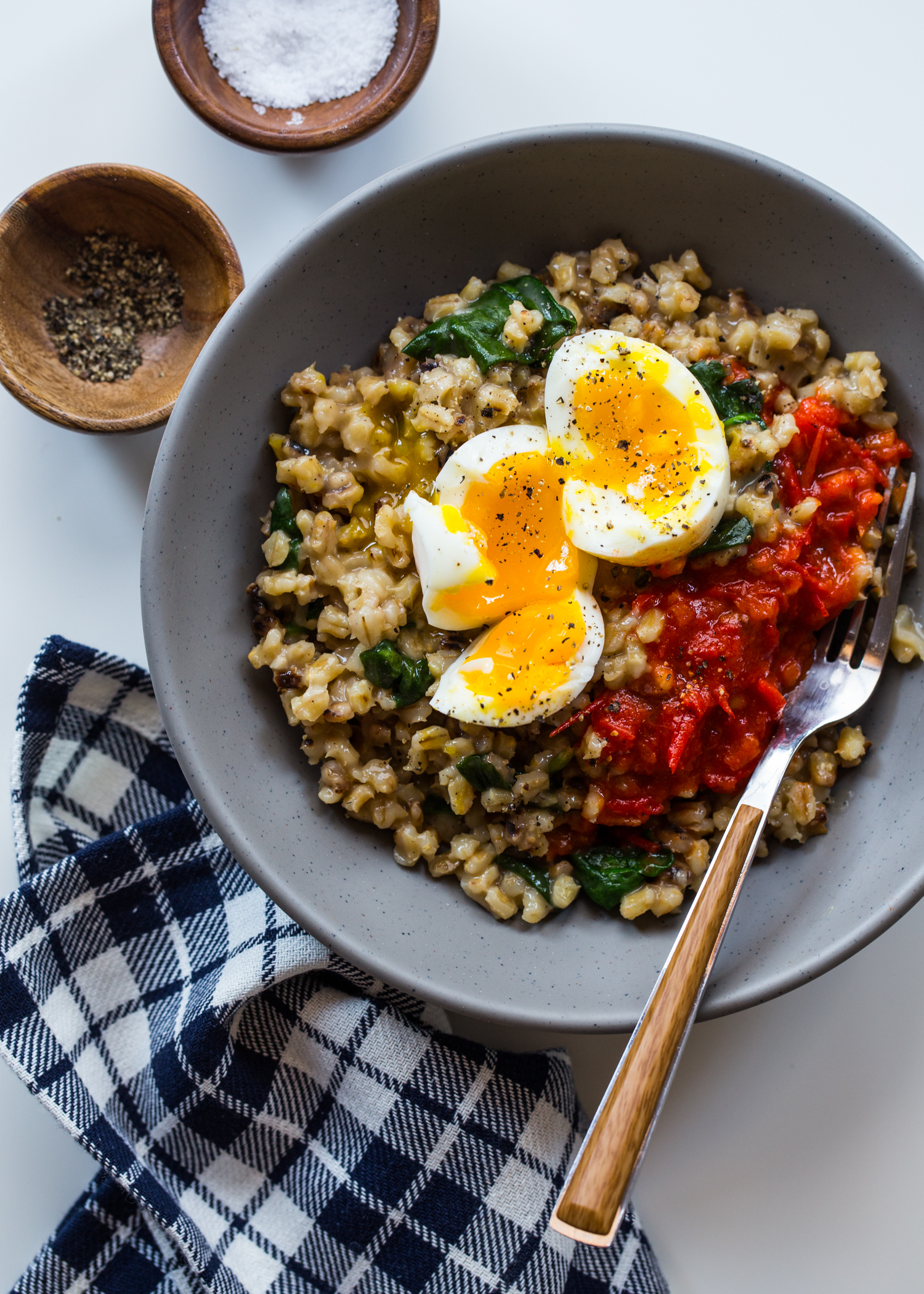 Barley Spinach Risotto