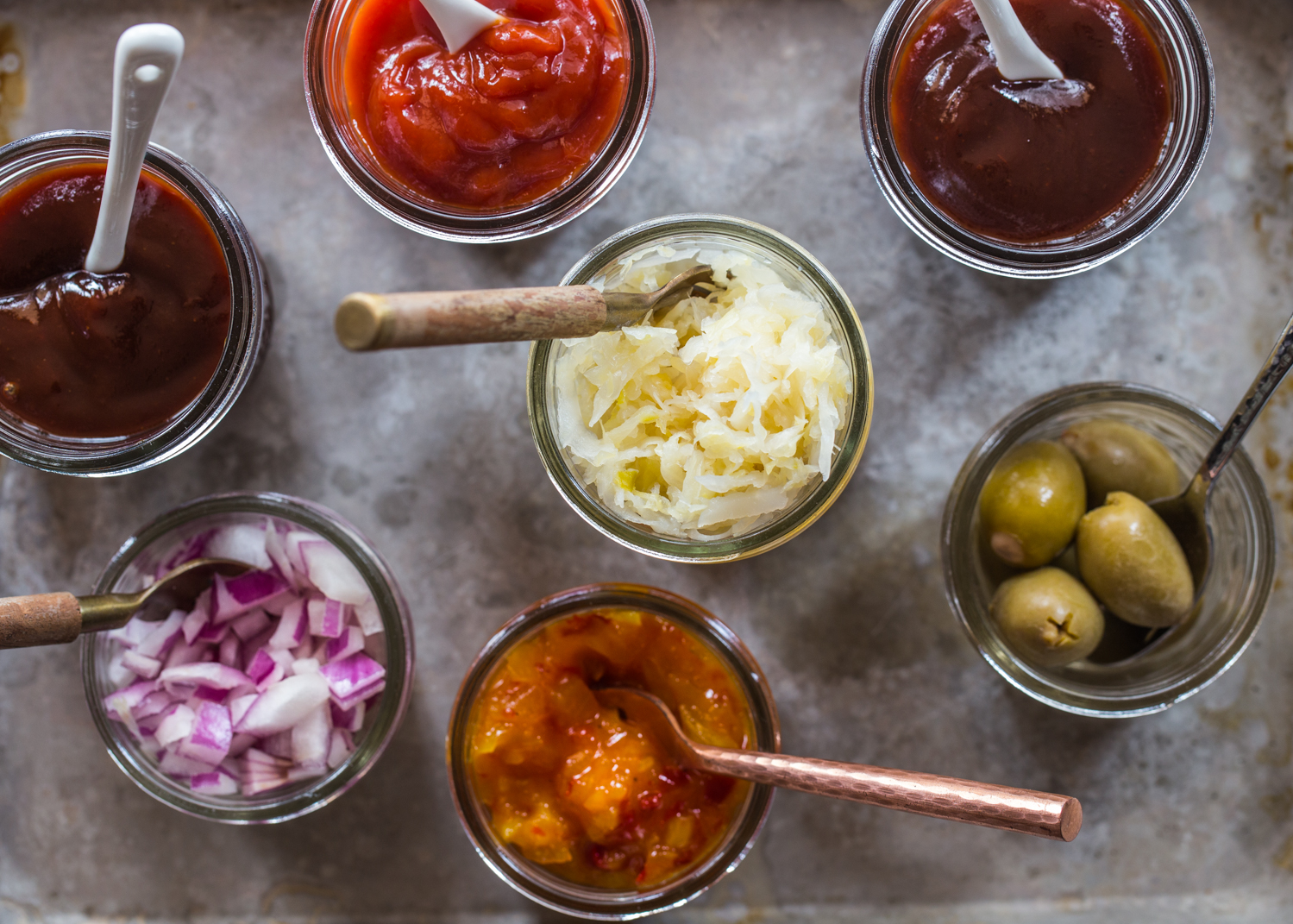 A simple Bratwurst and Hot Dog Bar is easy to put together and has all your favorite toppings!