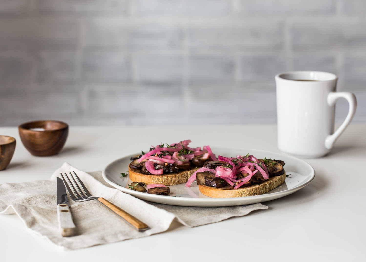 Mushroom Toast with Pickled Onions is the toast you should be making for lunch