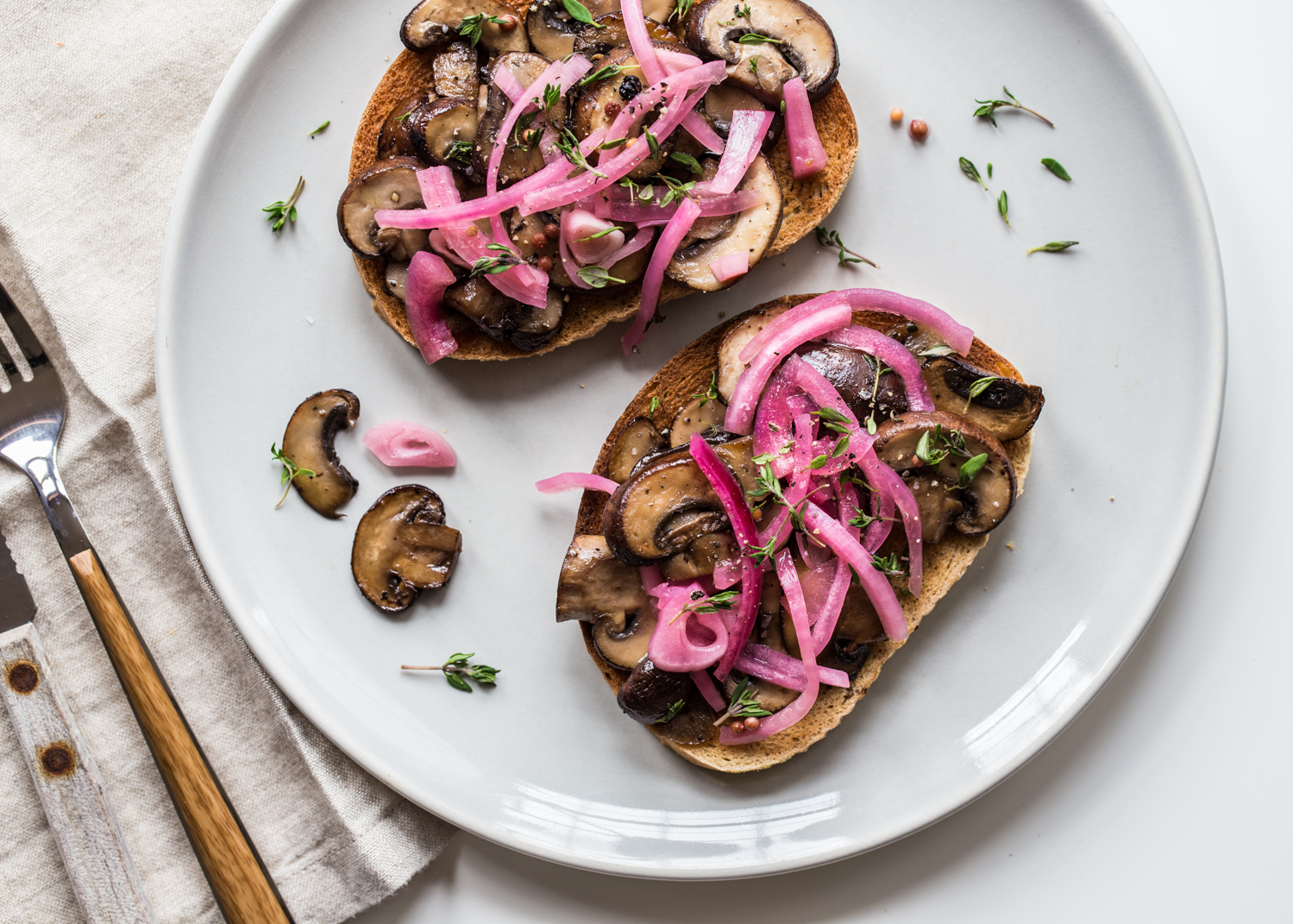 Move over avocado toast, Mushroom Toast with pickled onions is in town