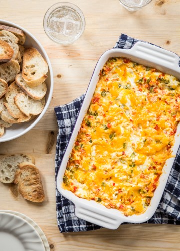 Baked Vegetable Cheese Dip for all your Spring entertaining needs