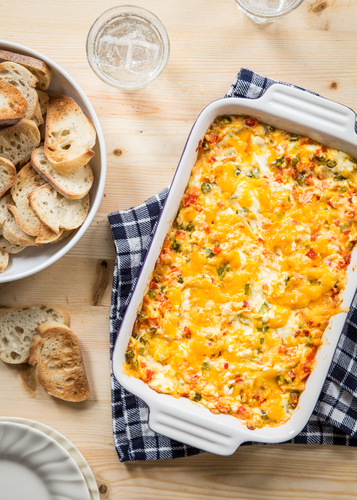 Baked Vegetable Cheese Dip for all your Spring entertaining needs