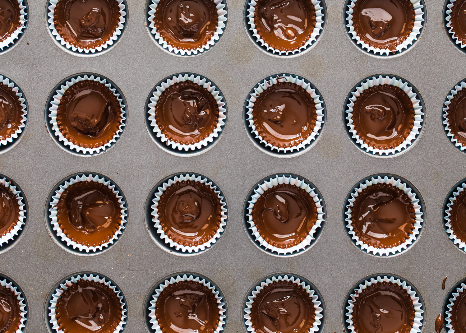 Fruity Mallow Cups start with rich dark chocolate