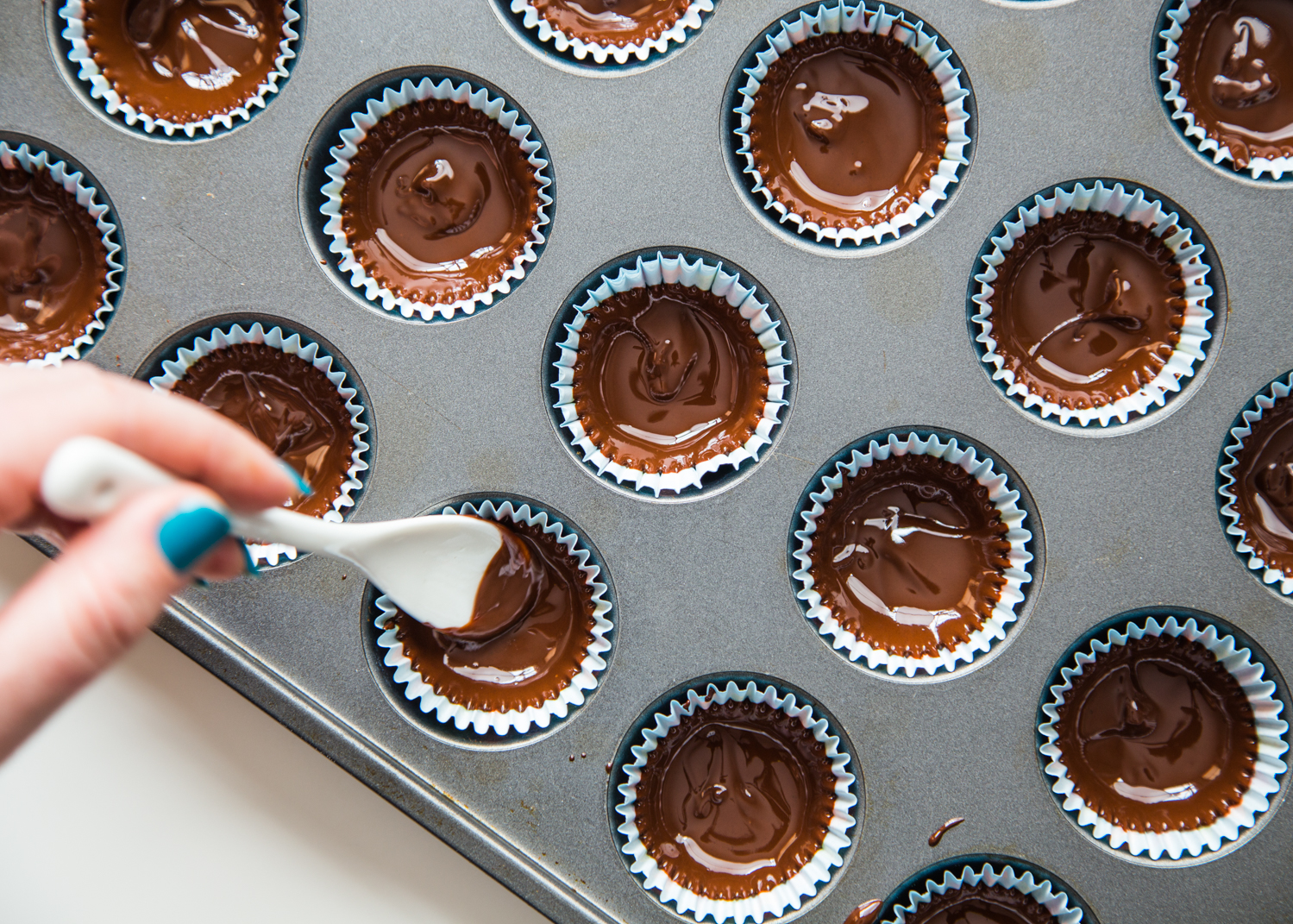 The sweet chocolatey beginnings of Fruity Mallow Cups