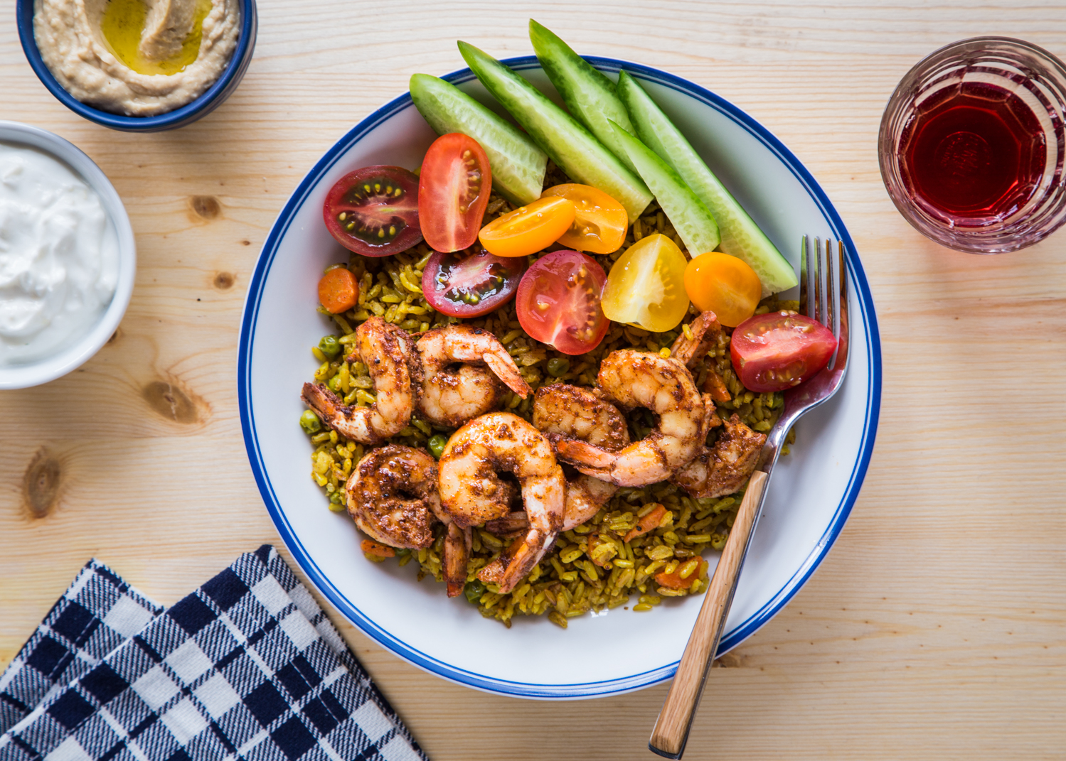 Shrimp Shawarma Bowls with homemade Shawarma seasoning is a spicy, flavor packed seafood dinner great for Lent!