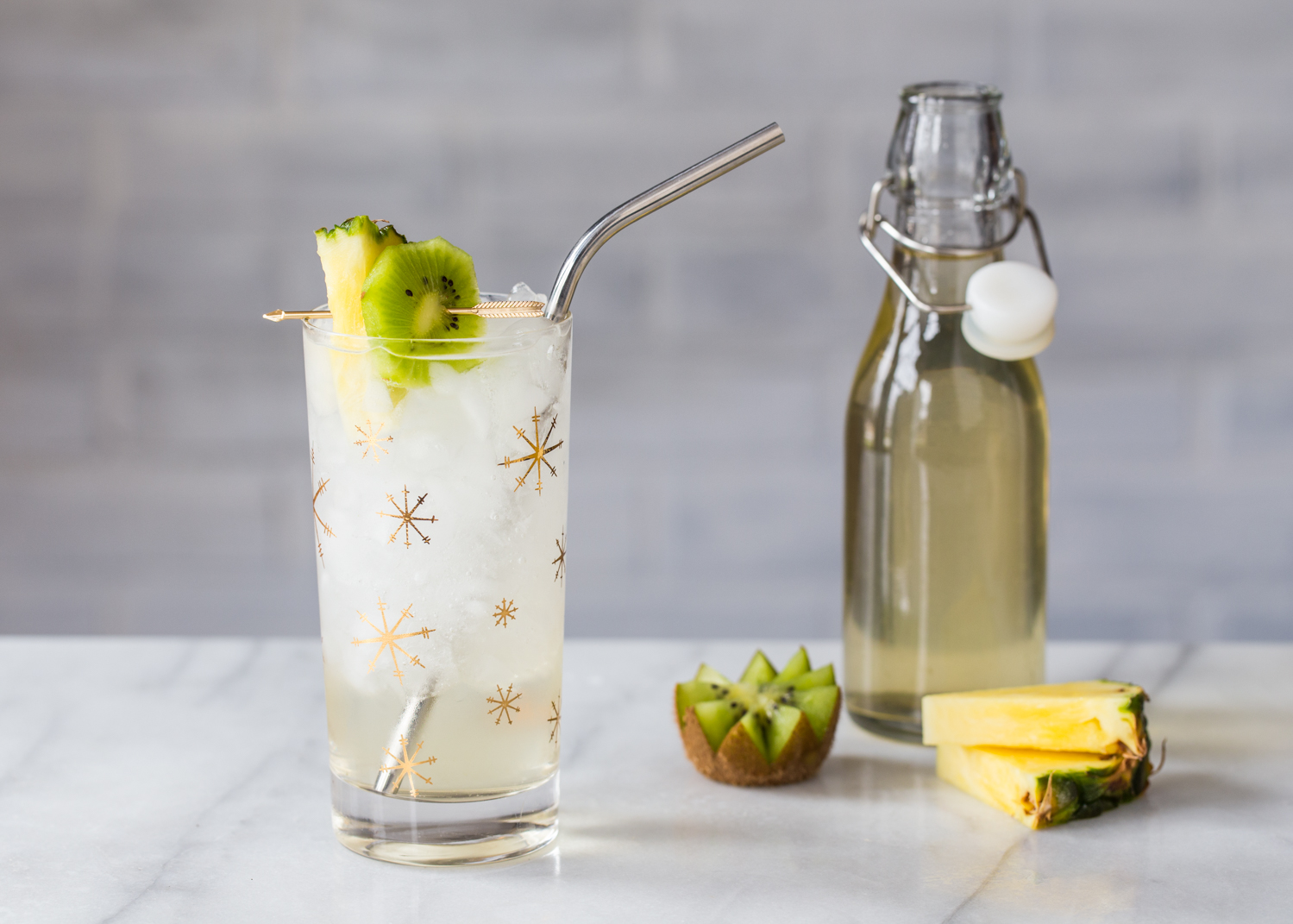 Pineapple Kiwi Shrub Cooler