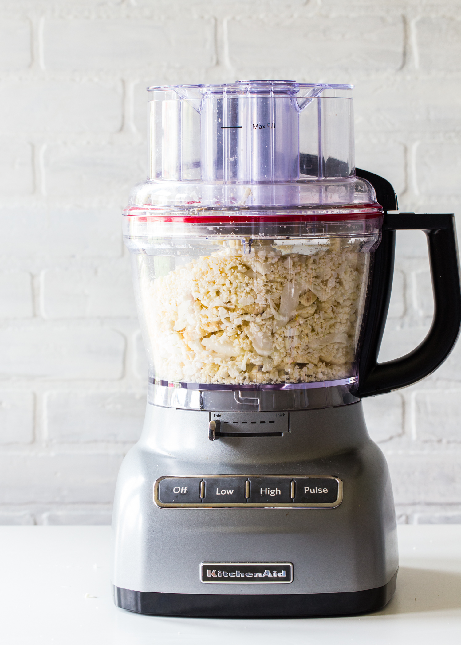 Cauliflower Tart Cherry Salad - use the food processor slicing disk to shave the cauliflower 