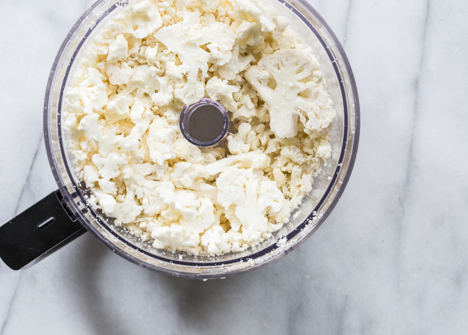 Shaved cauliflower for cauliflower tart cherry salad