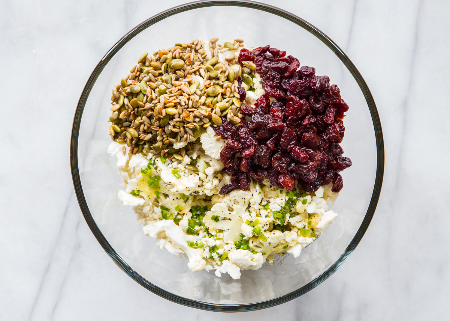 Simple and lovely Cauliflower Tart Cherry Salad