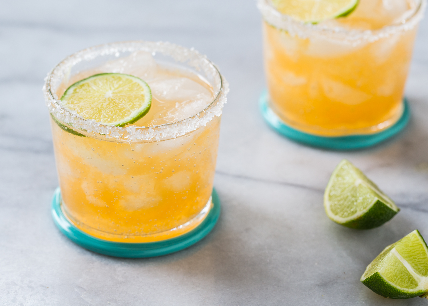 Fresh Cantaloupe Margarita for cocktail Friday from Jelly Toast