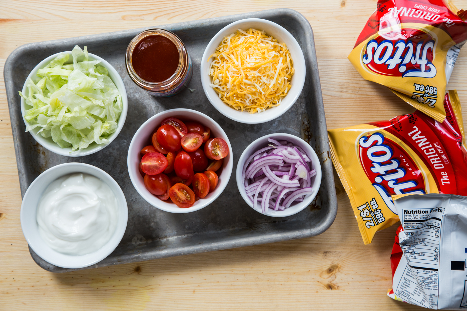 Toppings Bar for Meatless Walking Tacos