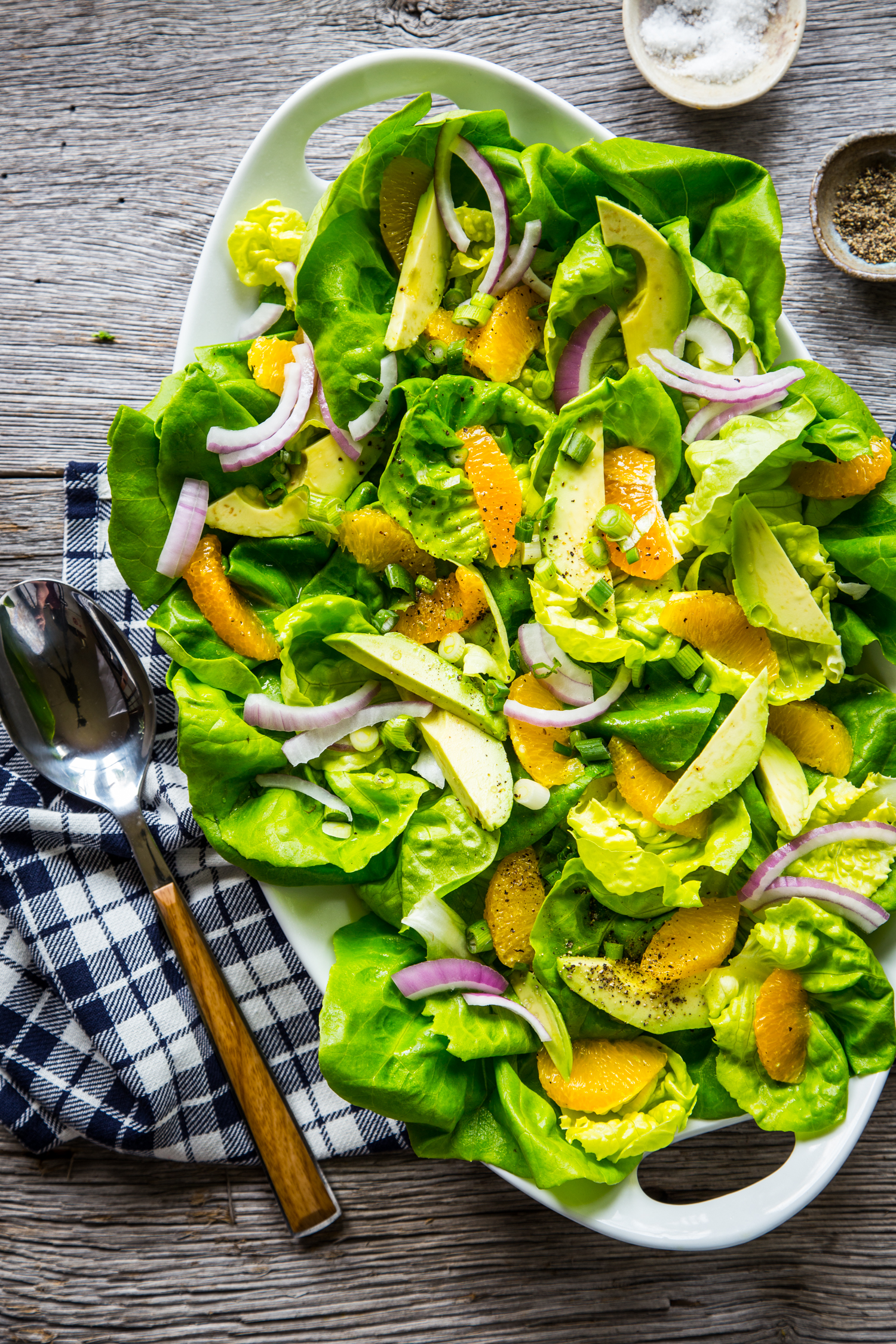 Avocado Citrus Salad full of fresh butter lettuce, creamy avocado, and zippy oranges