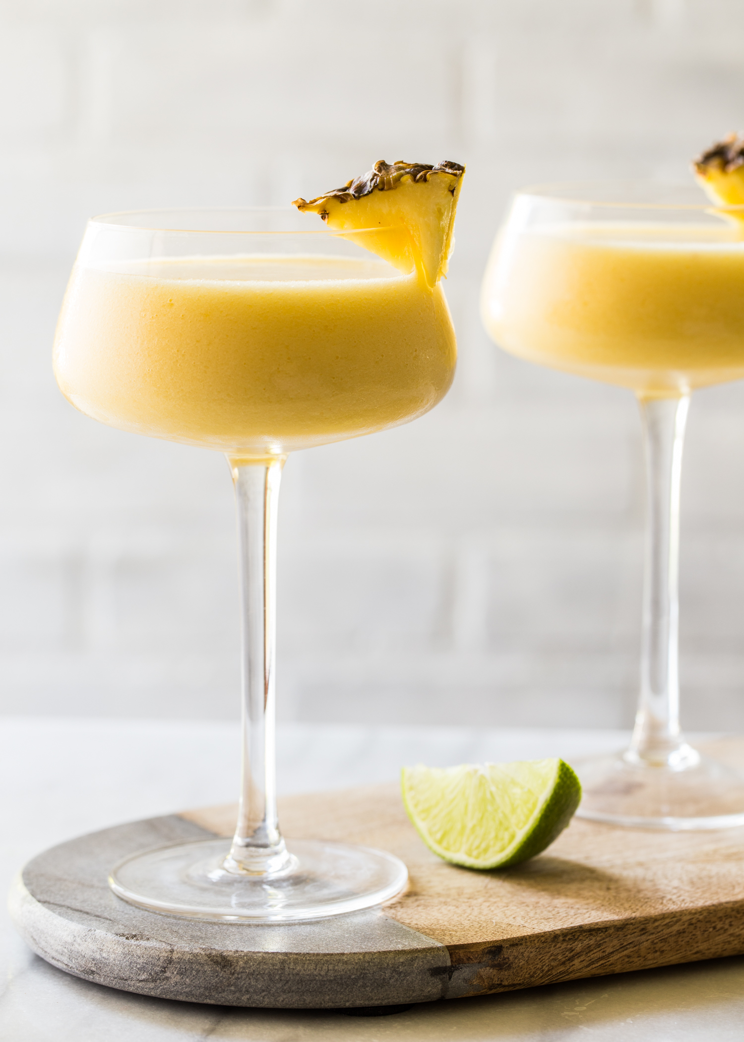 Frozen Pineapple Mango Daiquiri for summer night cocktail hour