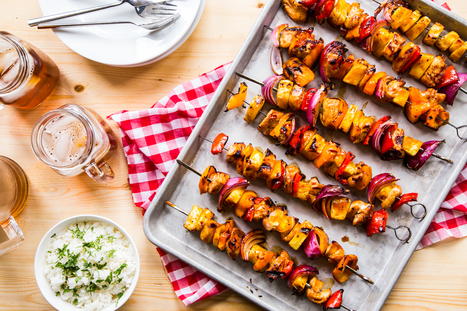 Tropical BBQ Chicken Skewers