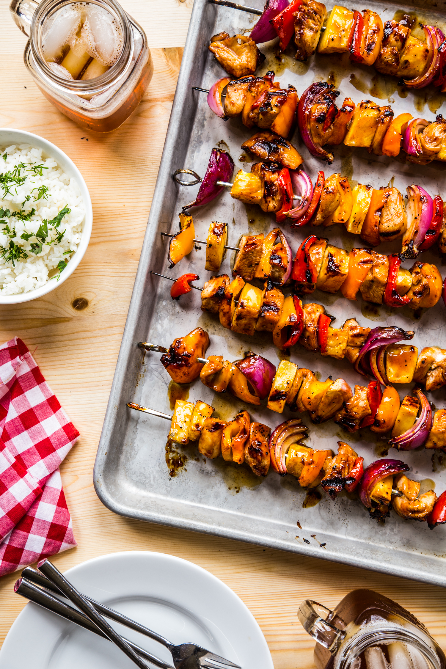 Tropical BBQ Chicken Skewers